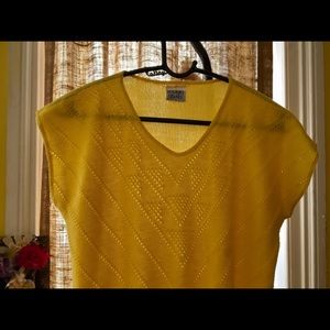 Vintage Barry & Me sleeveless Yellow Sweater Sz M